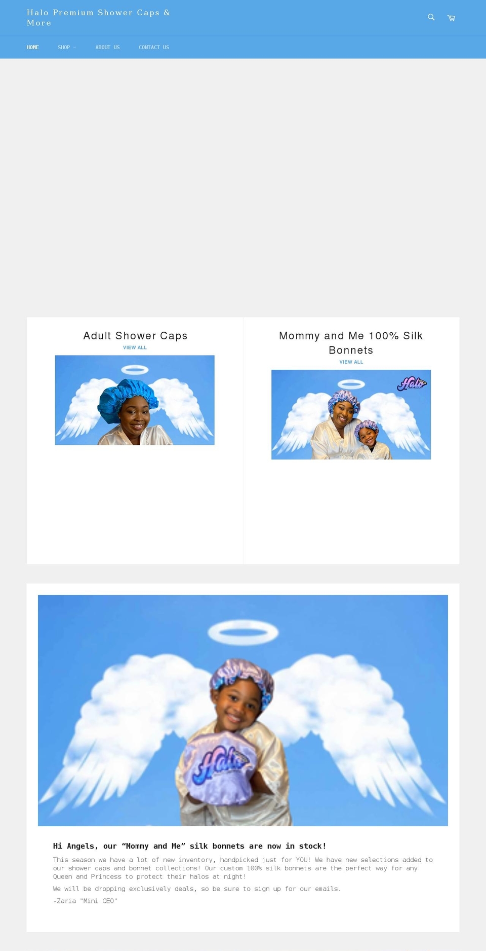 halobeautyessentialsllc.com shopify website screenshot