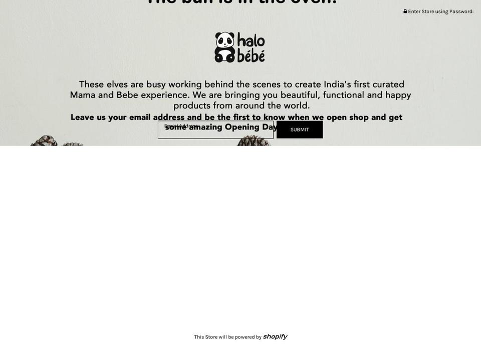 halobebe.com shopify website screenshot