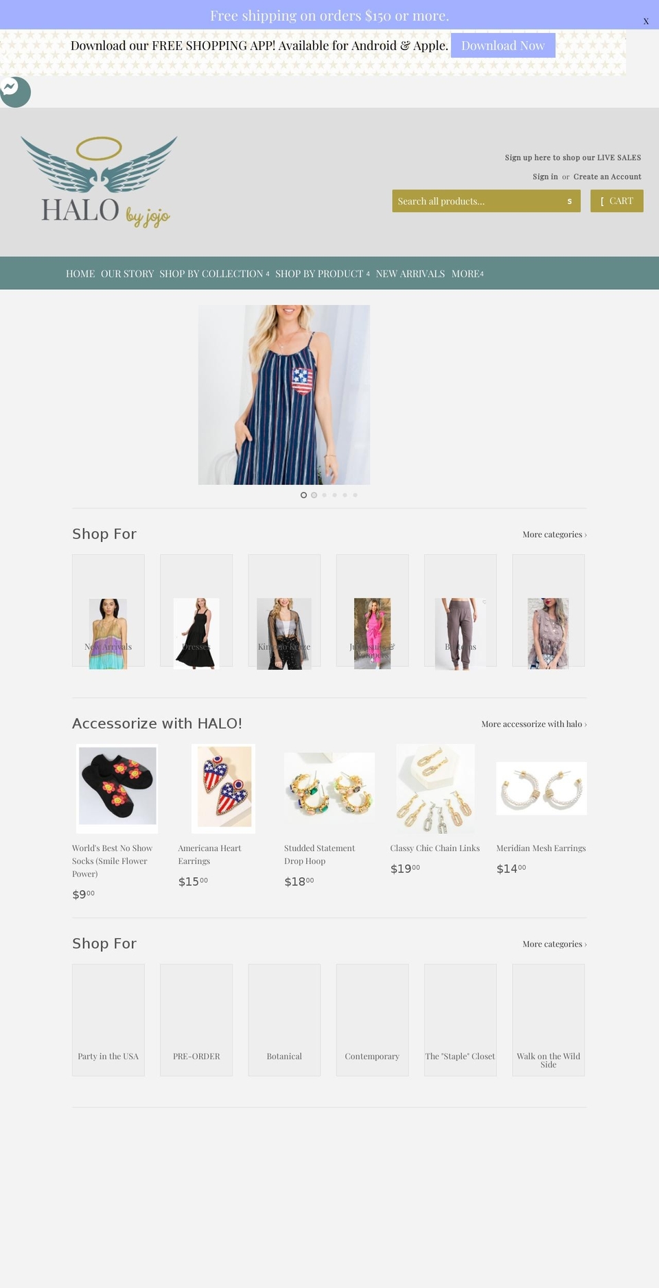 halobyjojo.com shopify website screenshot