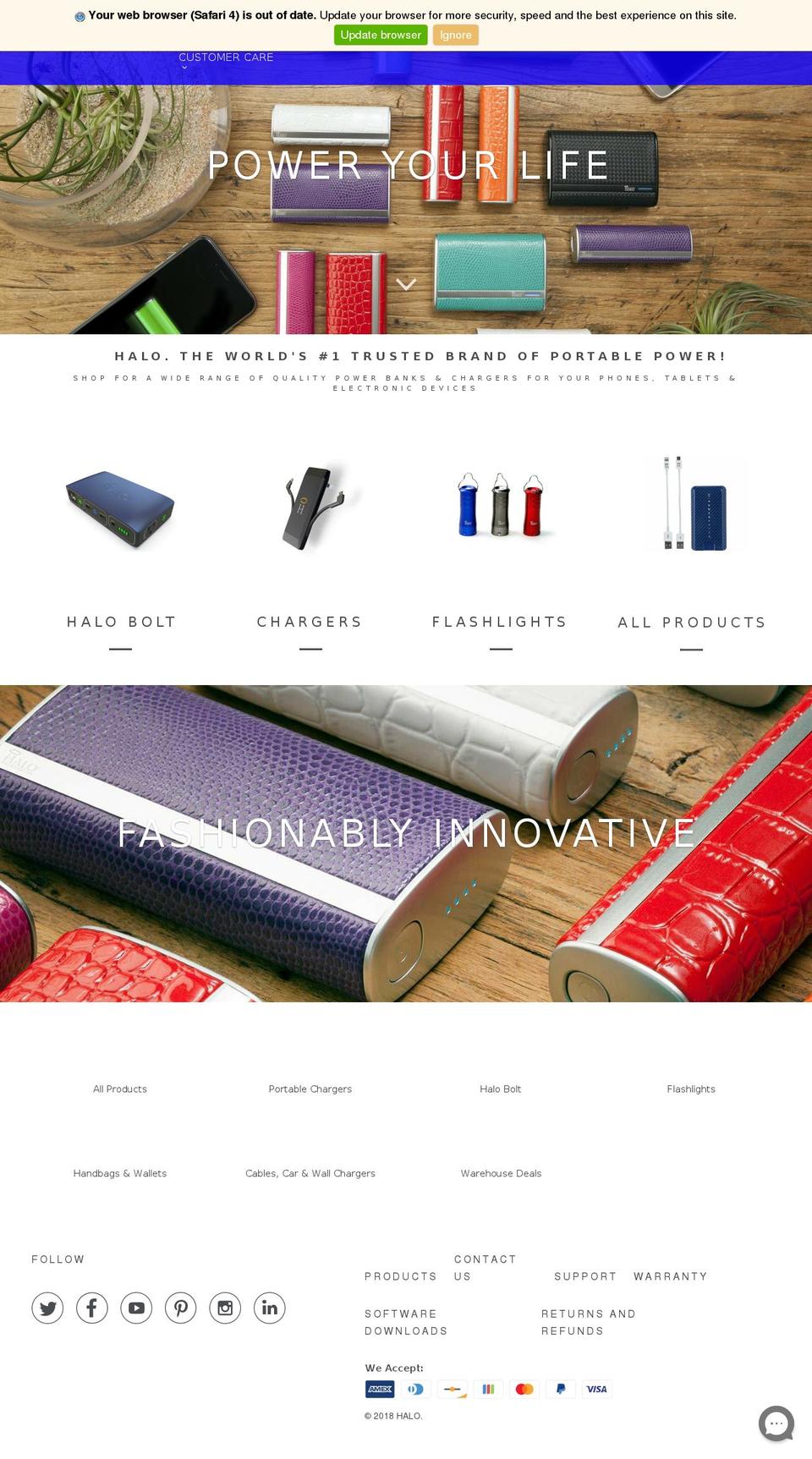 halocable.com shopify website screenshot