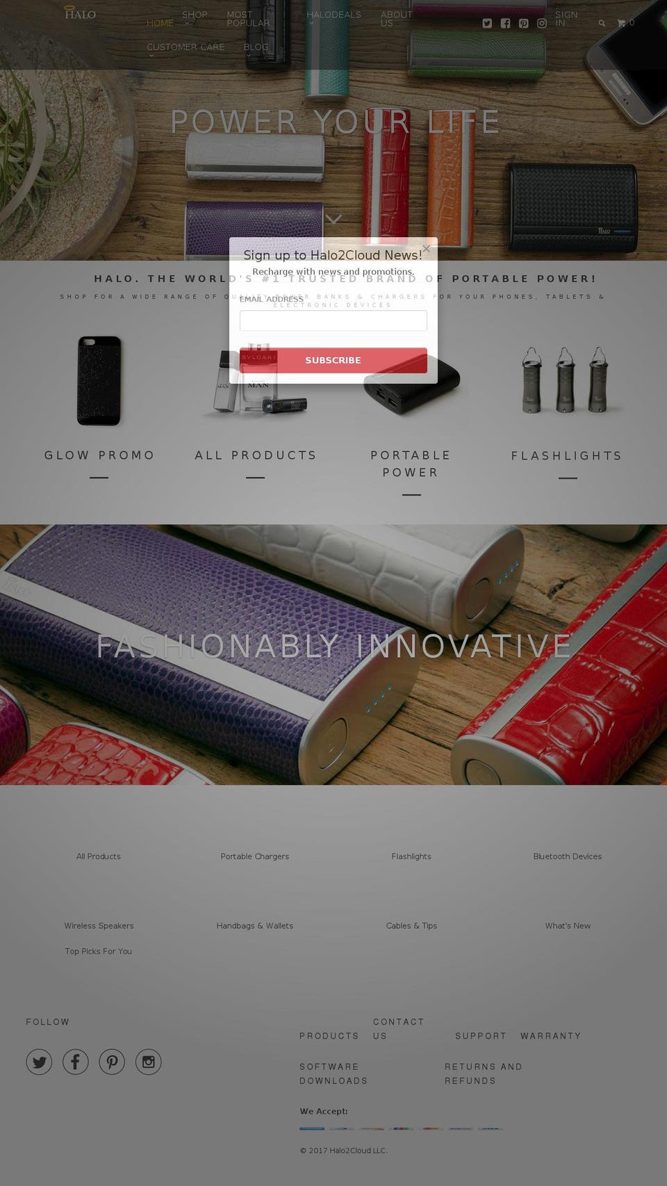 halocloudstorage.com shopify website screenshot