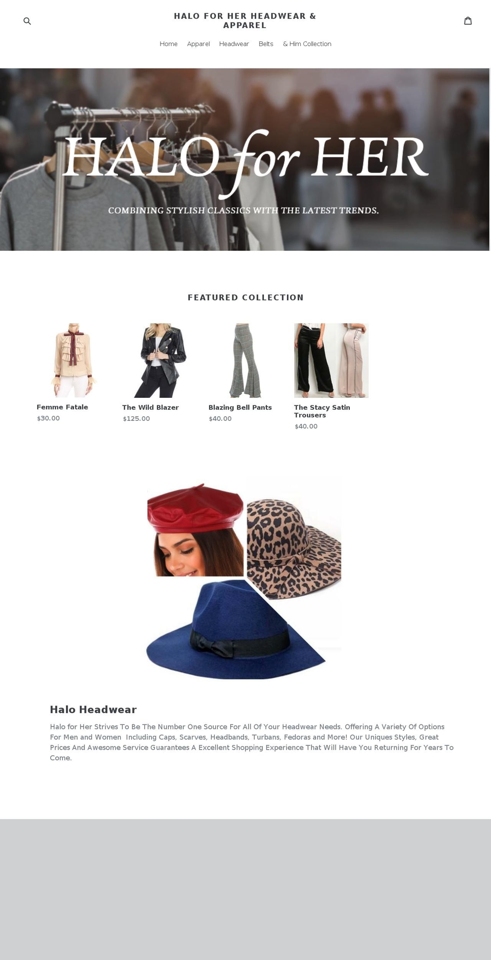 haloforher.org shopify website screenshot
