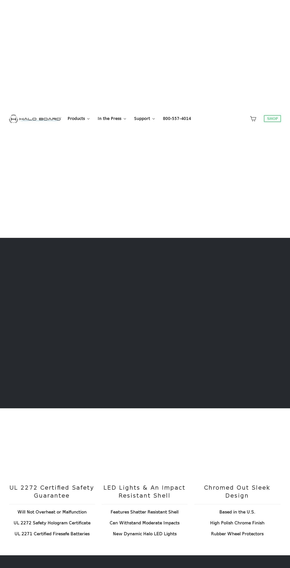 halogohoverboard.com — Shopify storefront screenshot