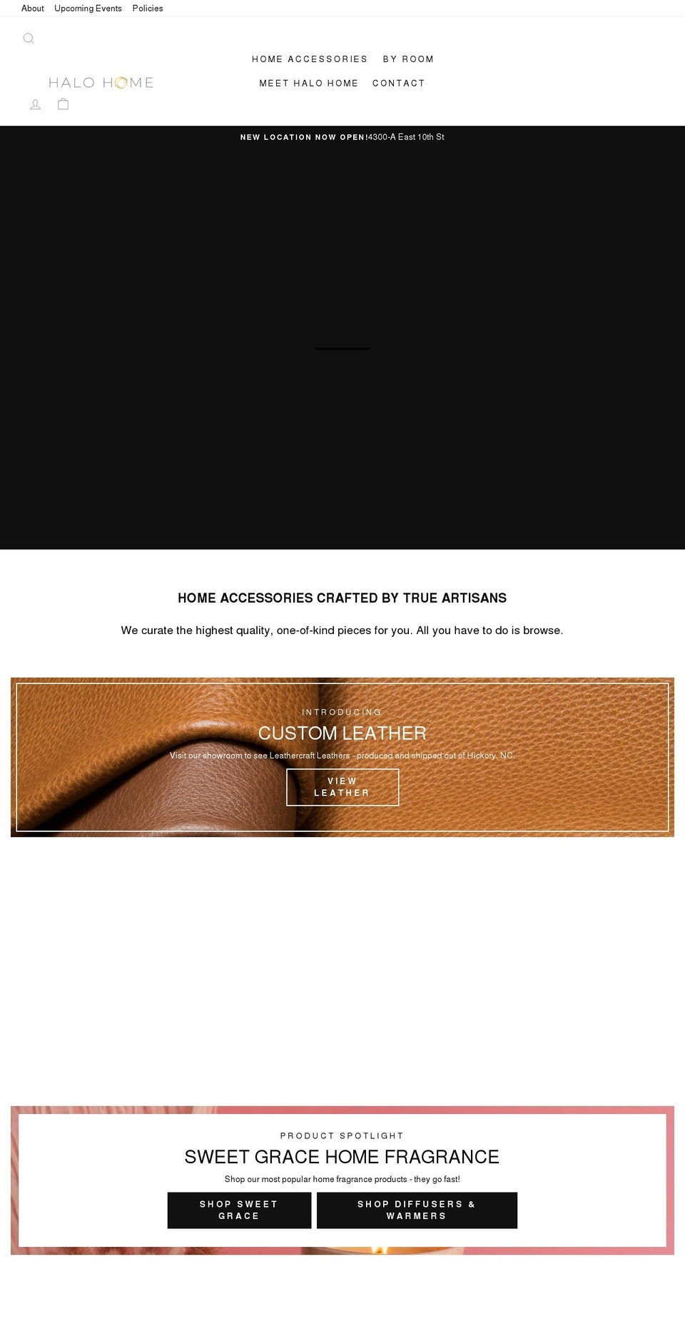 halohomestore.com shopify website screenshot
