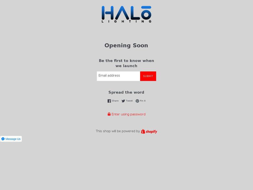 halolighting.net.au shopify website screenshot