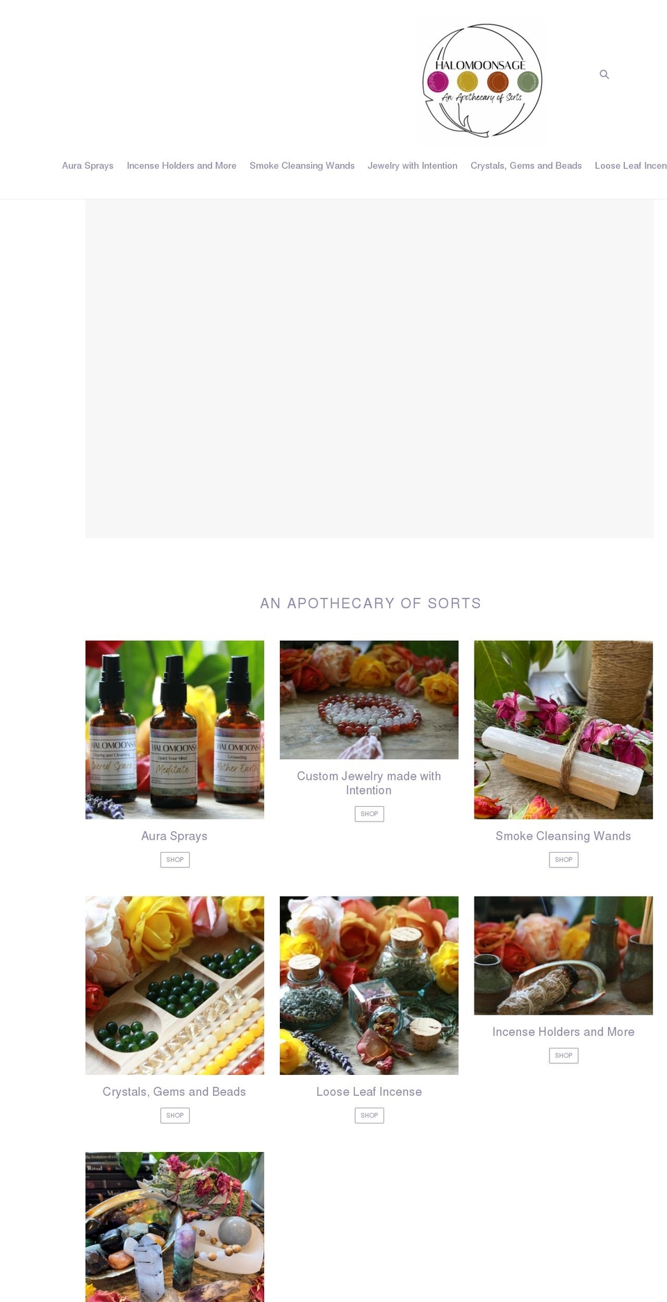halomoonsage.com shopify website screenshot