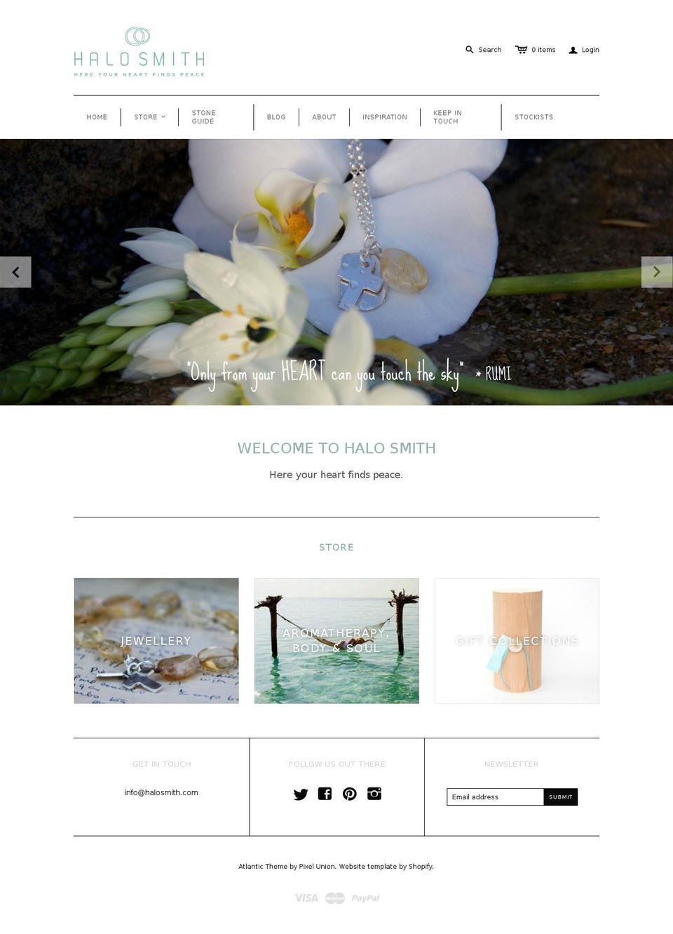 halosmith.co.nz shopify website screenshot