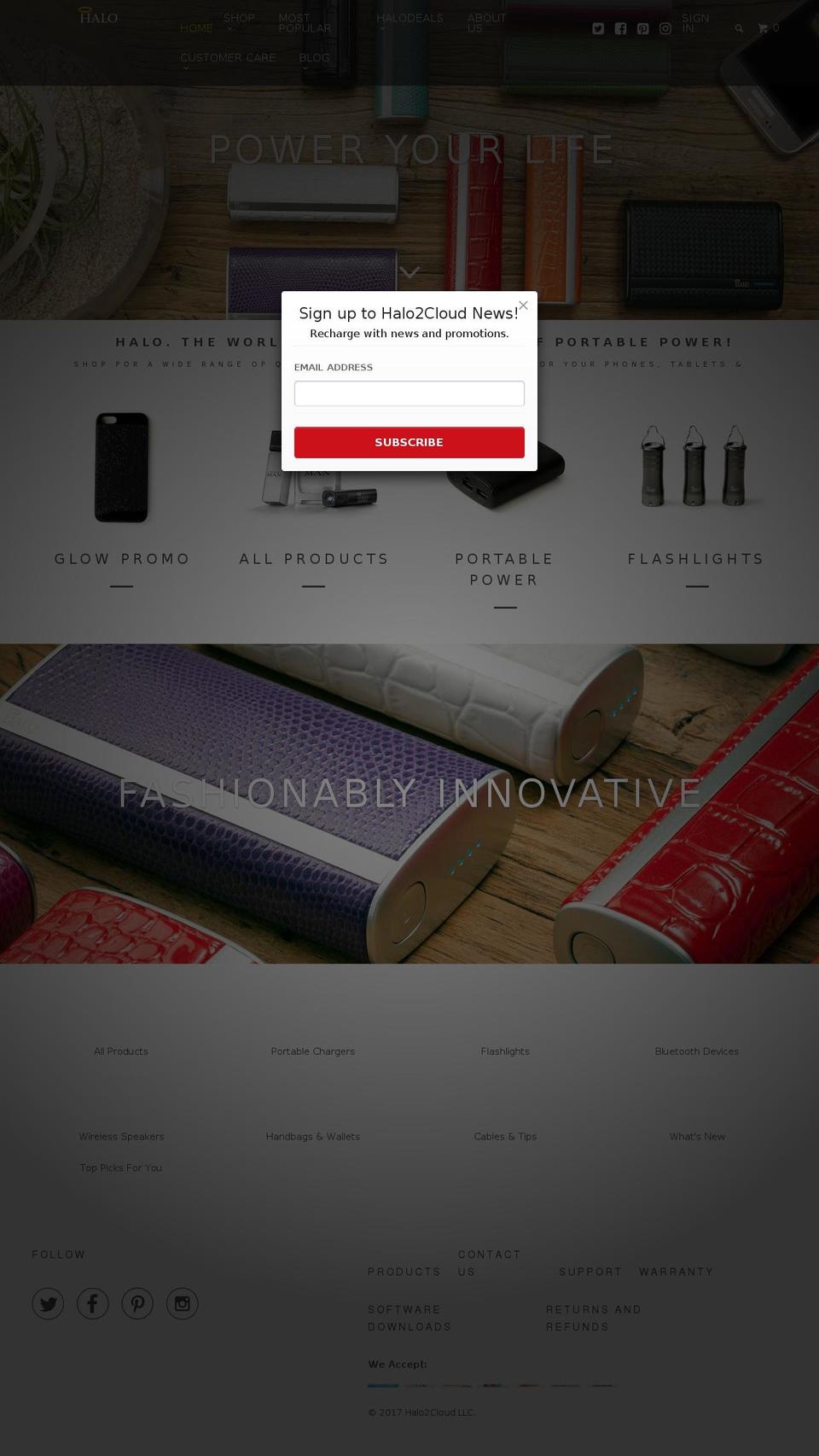halostorage.com shopify website screenshot