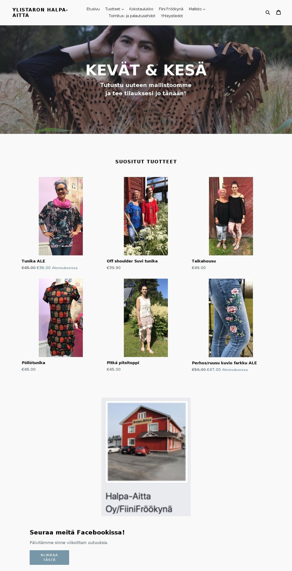 halpa-aitta.com shopify website screenshot