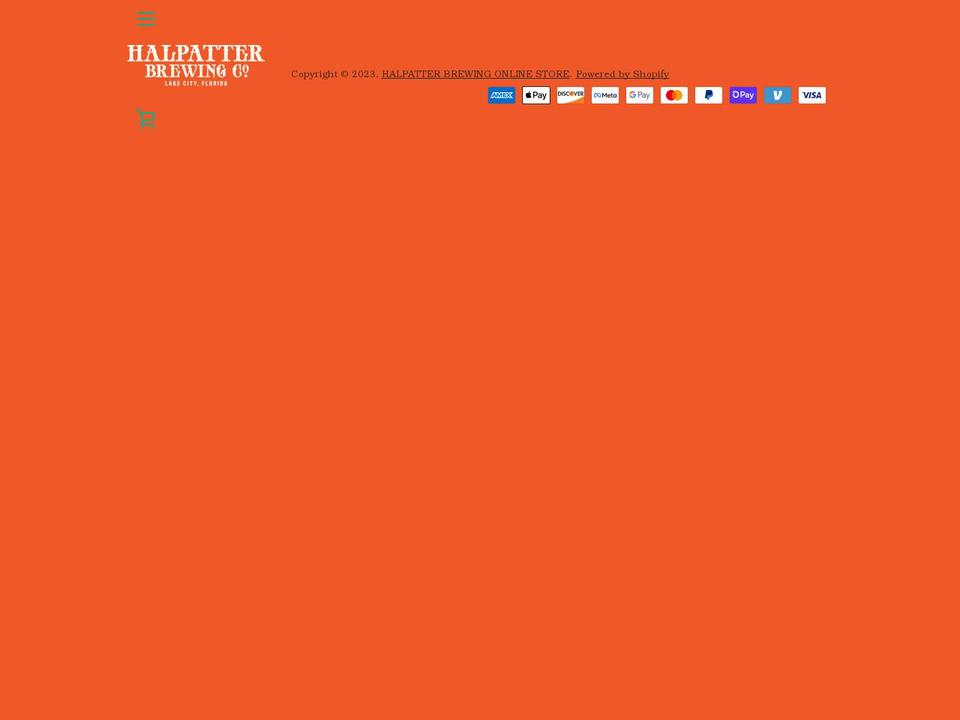 halpatter-brewing-co.myshopify.com shopify website screenshot