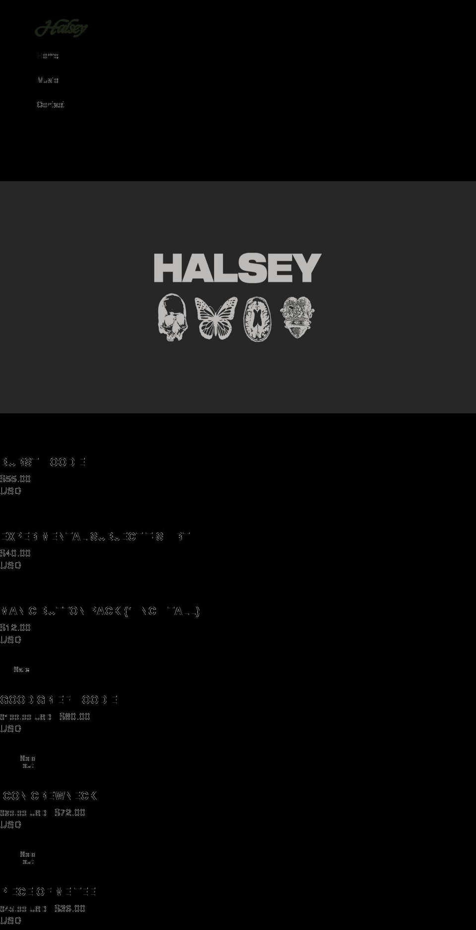 halseybookstore.com shopify website screenshot