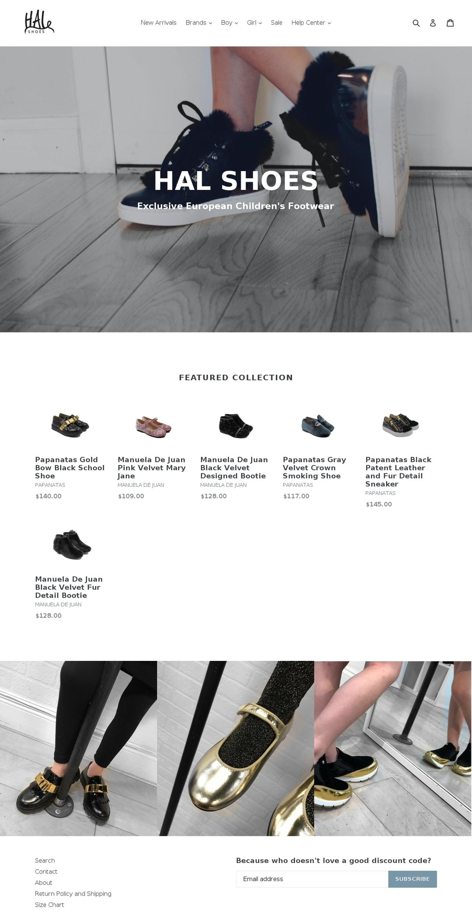 halshoesny.com — Shopify storefront screenshot