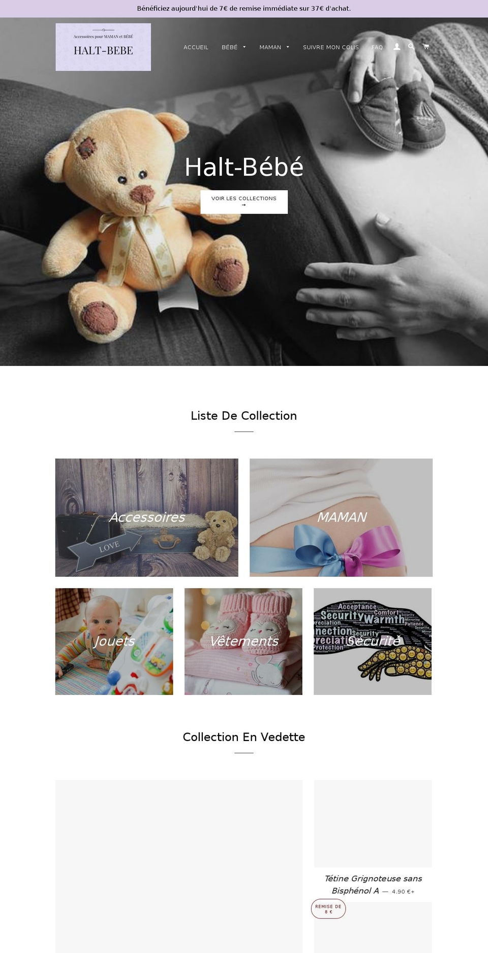 halt-bebe.com — Shopify storefront screenshot