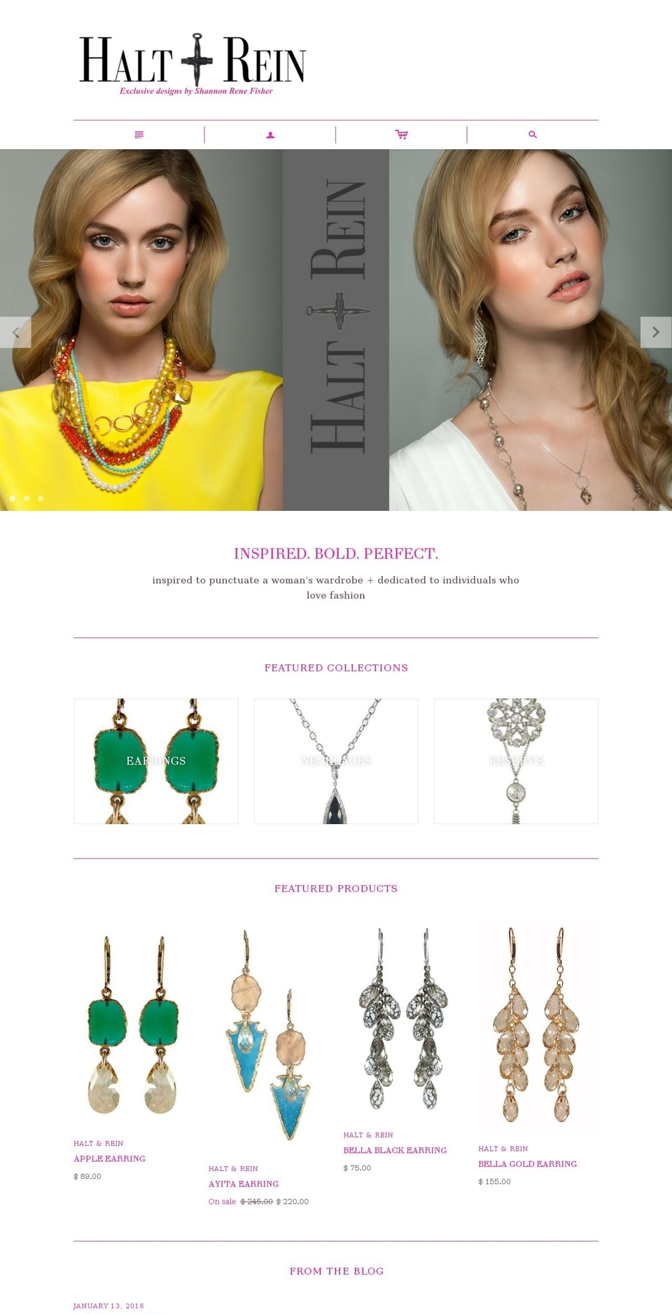 haltandrein.com shopify website screenshot