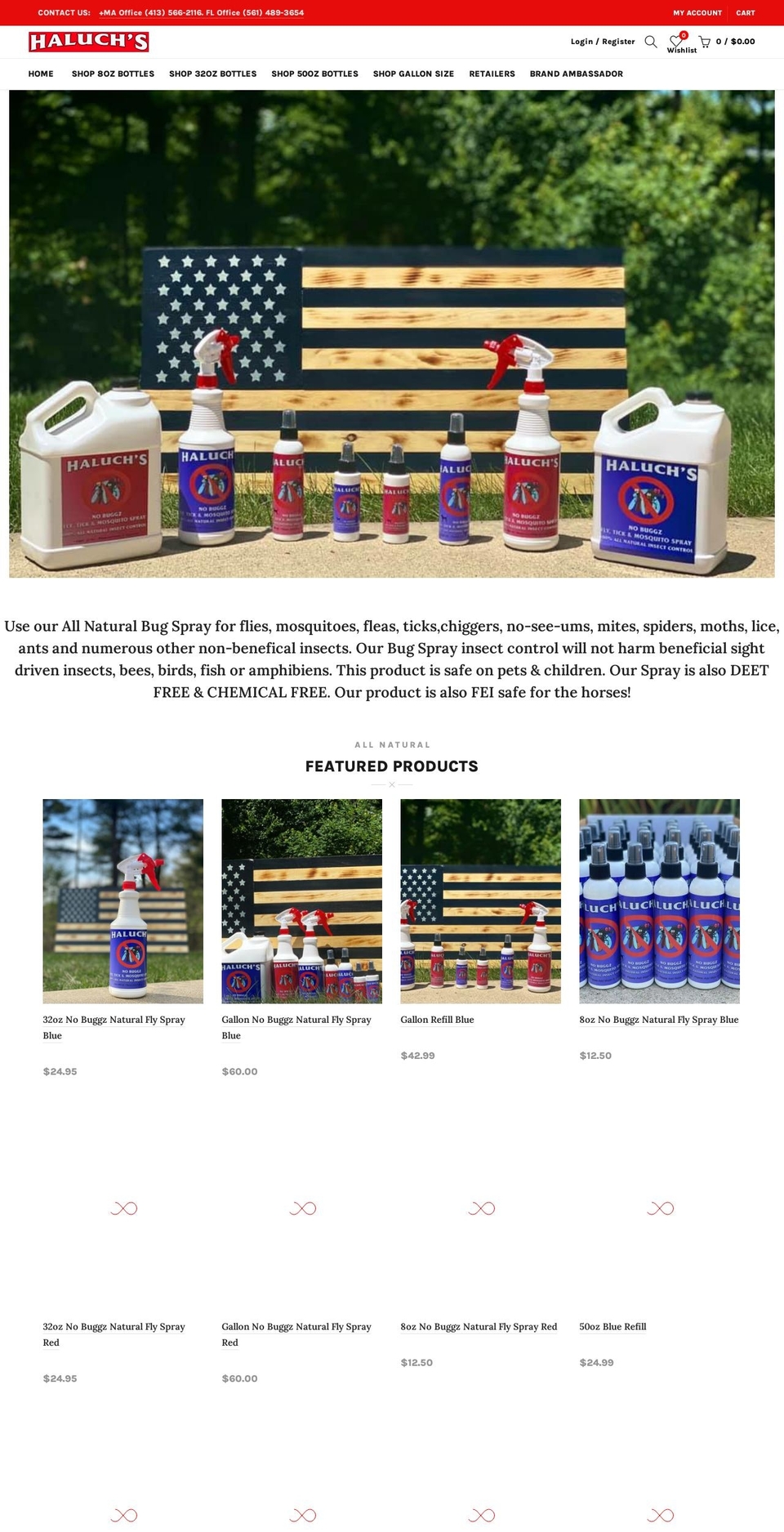 haluchsallnaturalbugspray.com shopify website screenshot