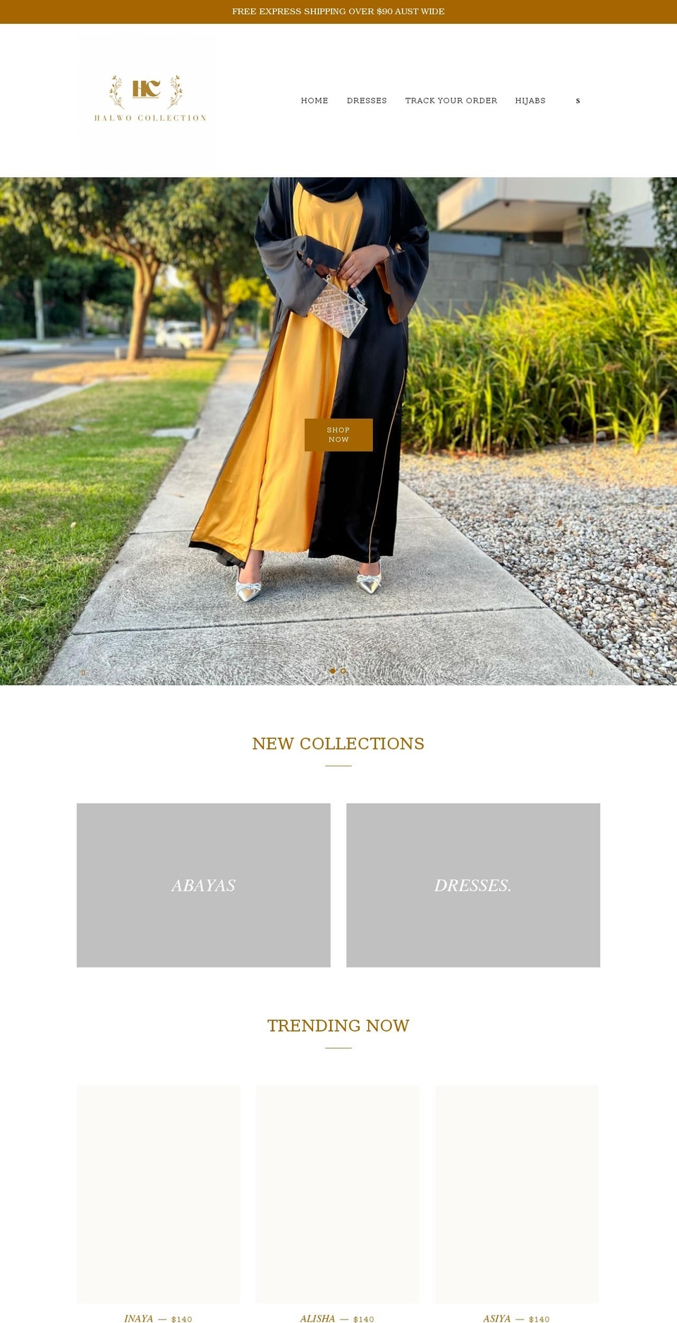 halwocollection.com shopify website screenshot