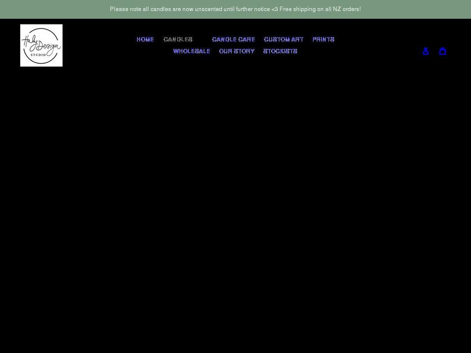 halydesign.co.nz shopify website screenshot