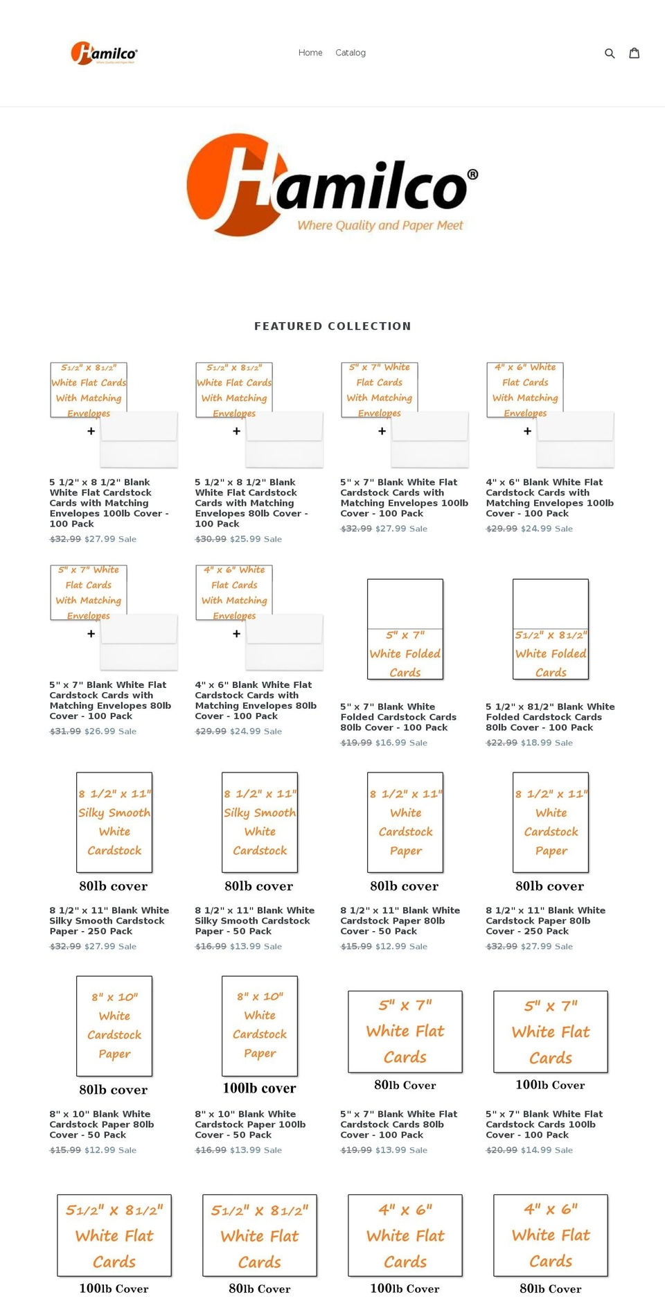 hamilco.com shopify website screenshot