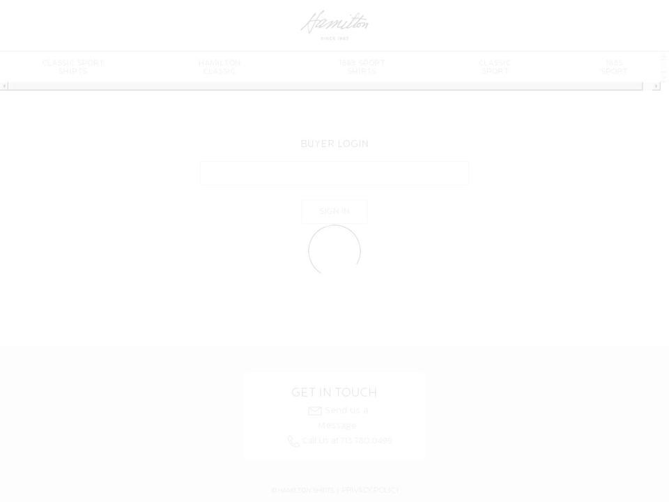 hamiltonlookbook.com shopify website screenshot