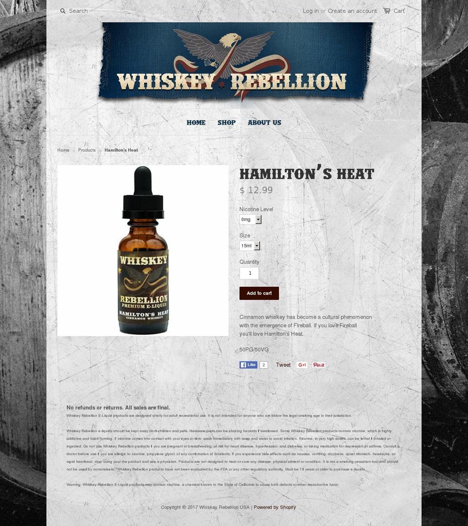 hamiltonsheatejuice.com shopify website screenshot