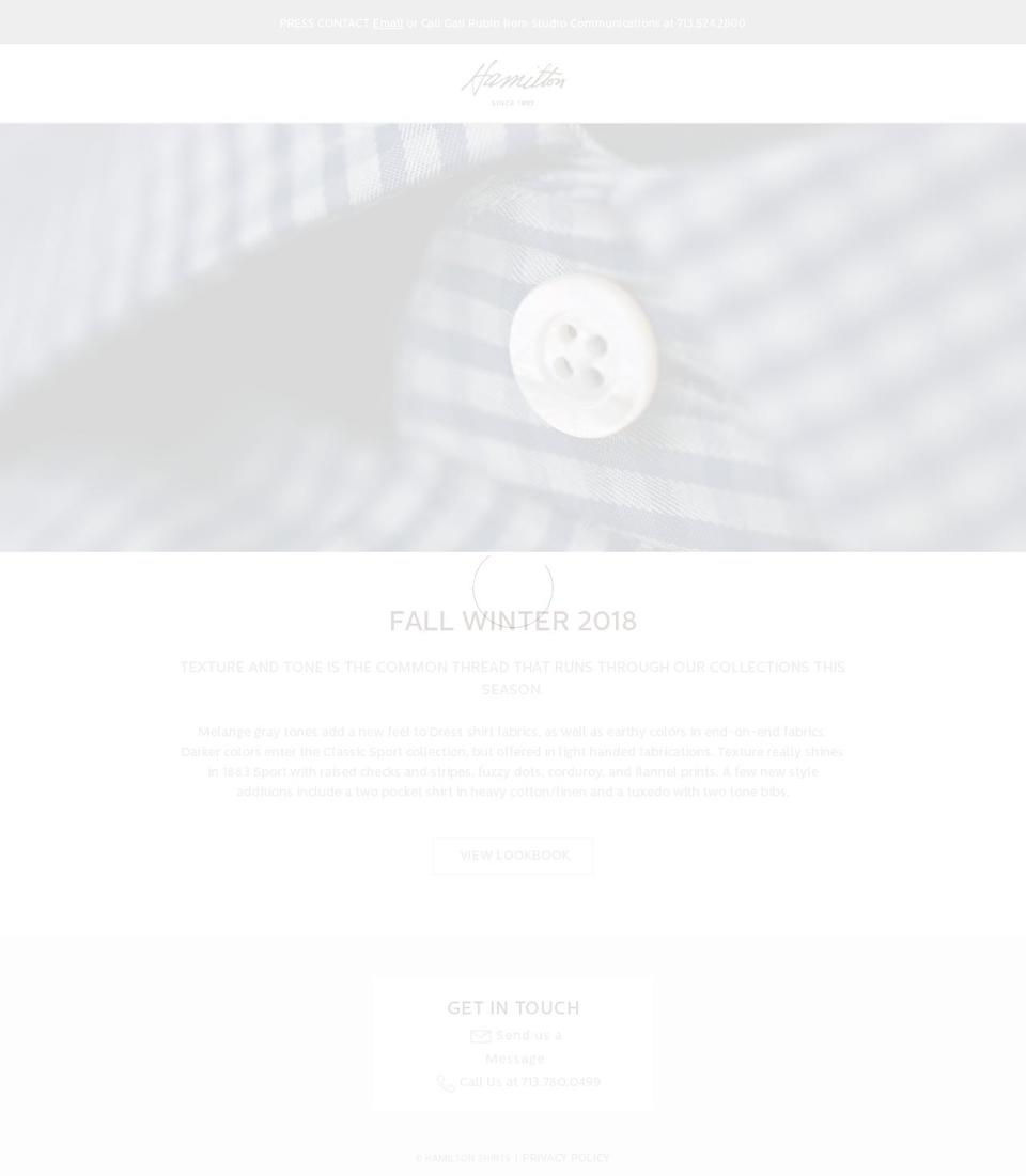 hamilton-shirts Shopify theme site example hamiltonshirtspress.com