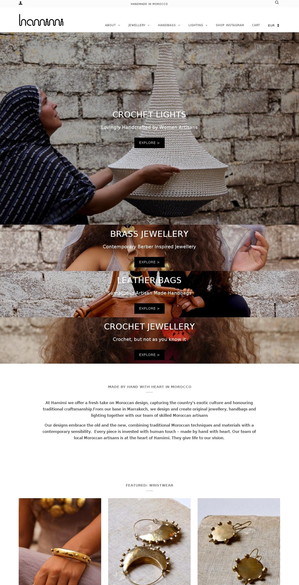 hamimidesign.com — Shopify storefront screenshot