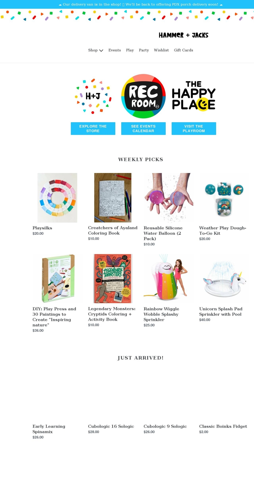 hammerandjacks.com shopify website screenshot