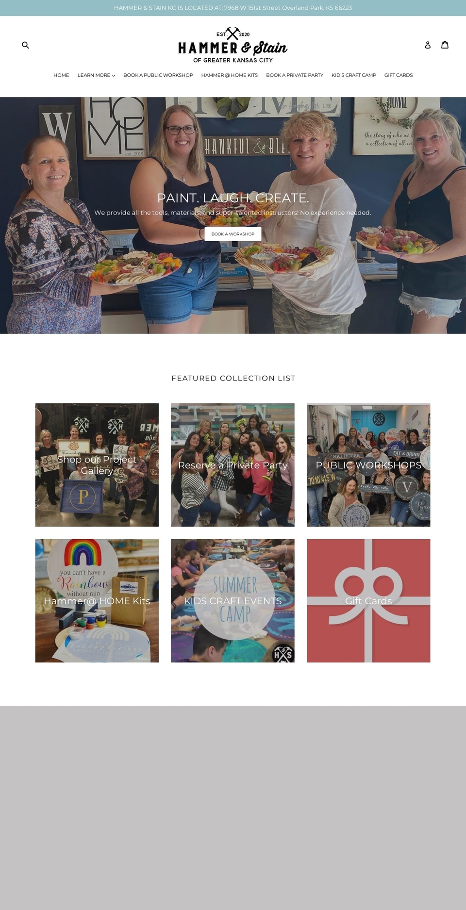 hammerandstainkc.com shopify website screenshot