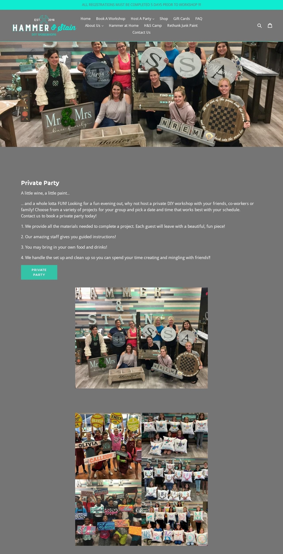 hammerandstainneworleans.com — Shopify storefront screenshot