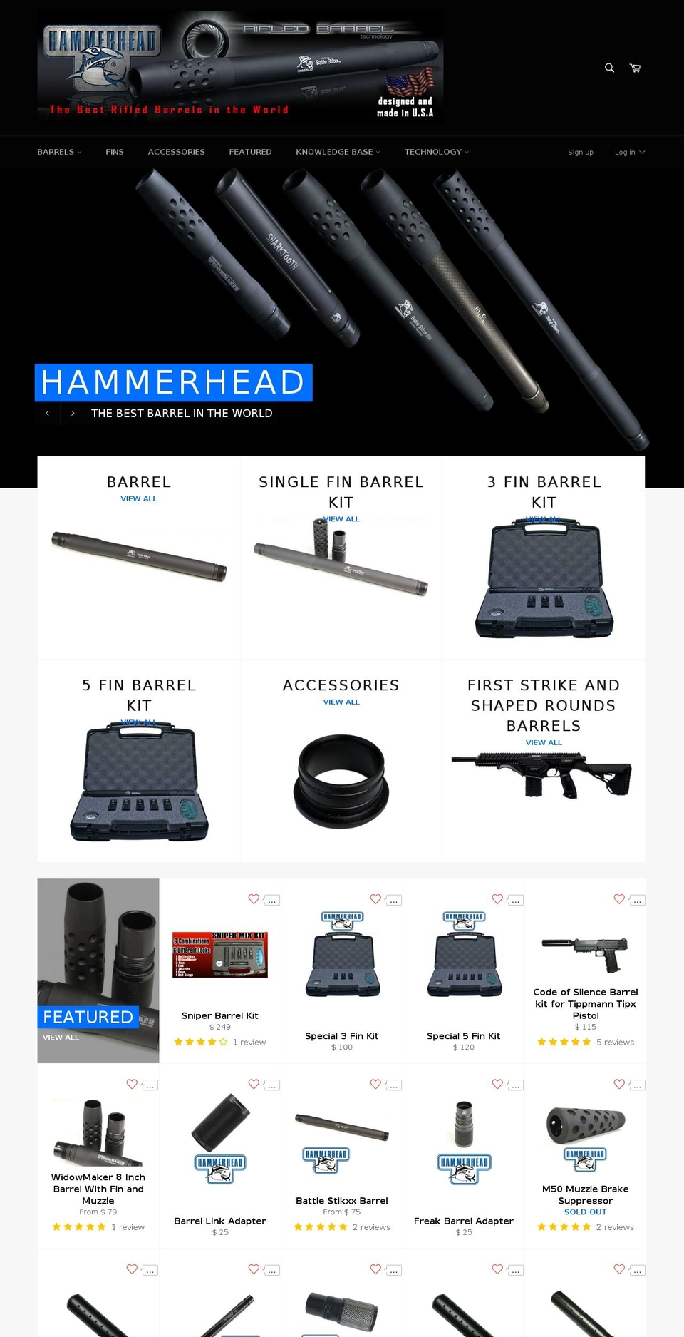 hammerhead-paintball.myshopify.com shopify website screenshot