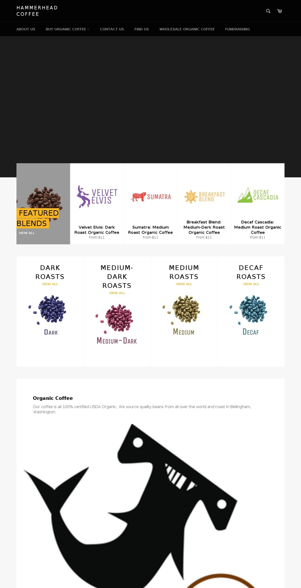 hammerheadcoffee.com — Shopify storefront screenshot