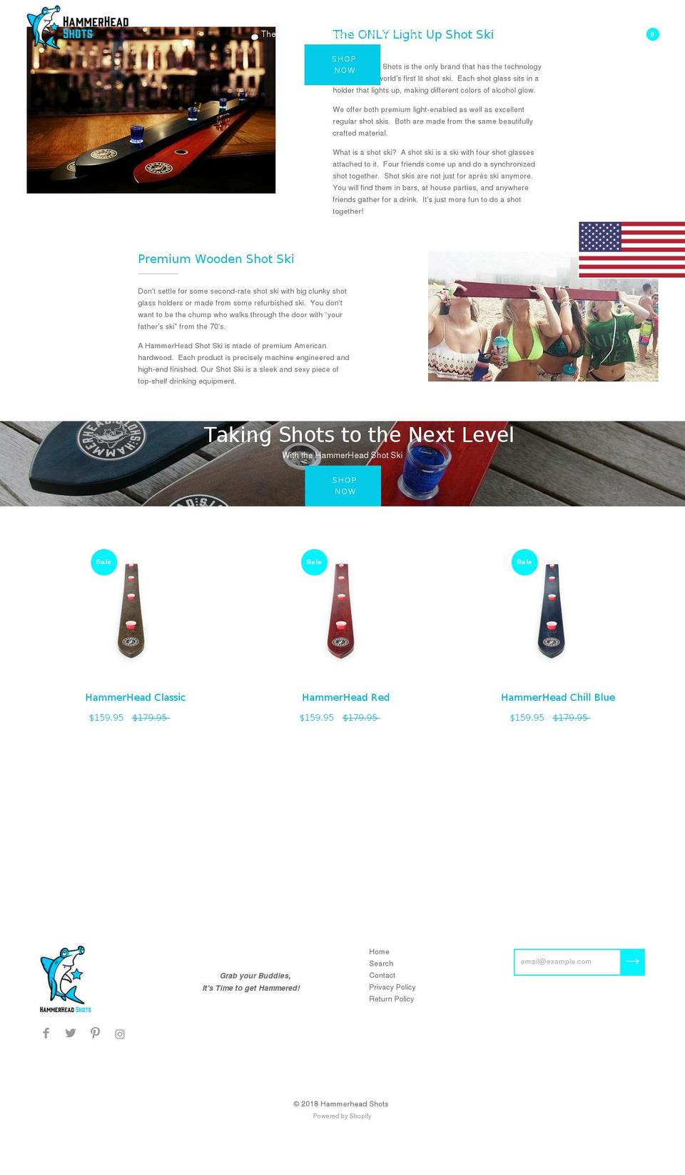 hammerheadshots.com — Shopify storefront screenshot