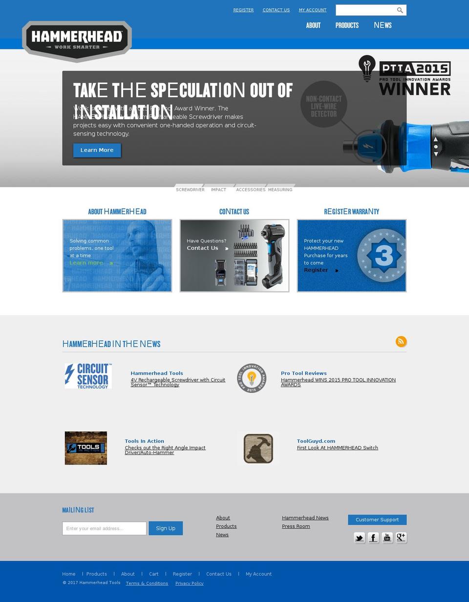 hammerheadtools.com shopify website screenshot