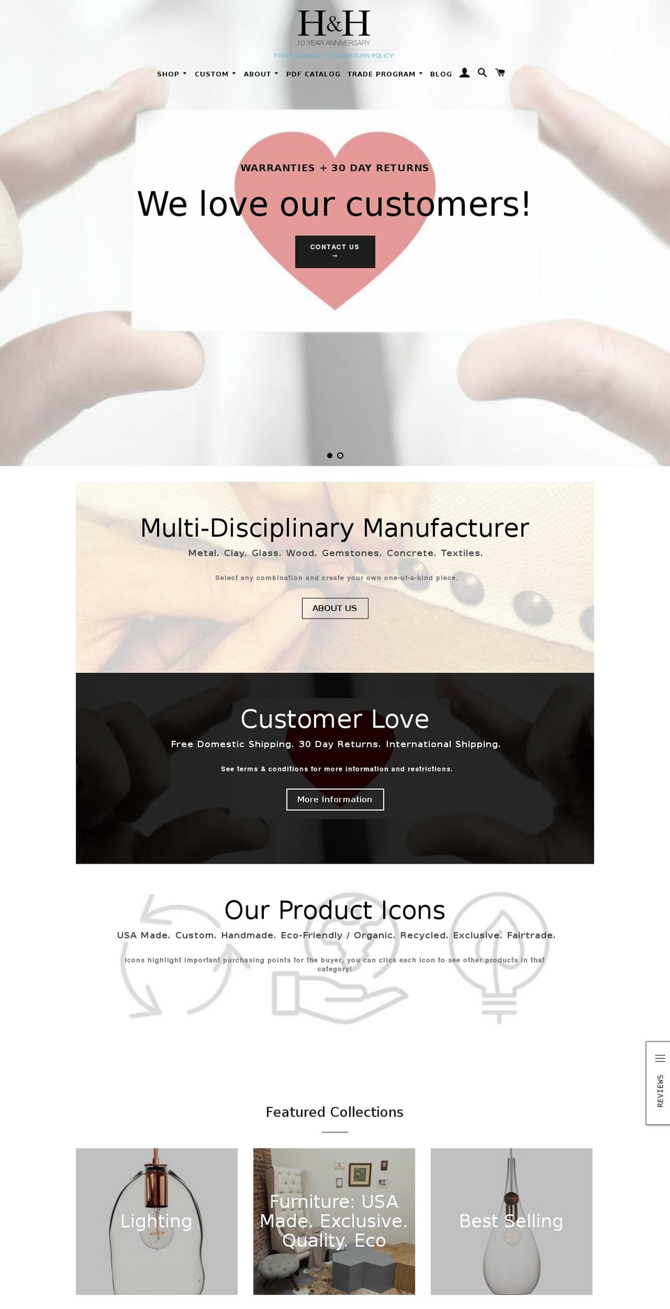 hammernheelsdesign.com — Shopify storefront screenshot