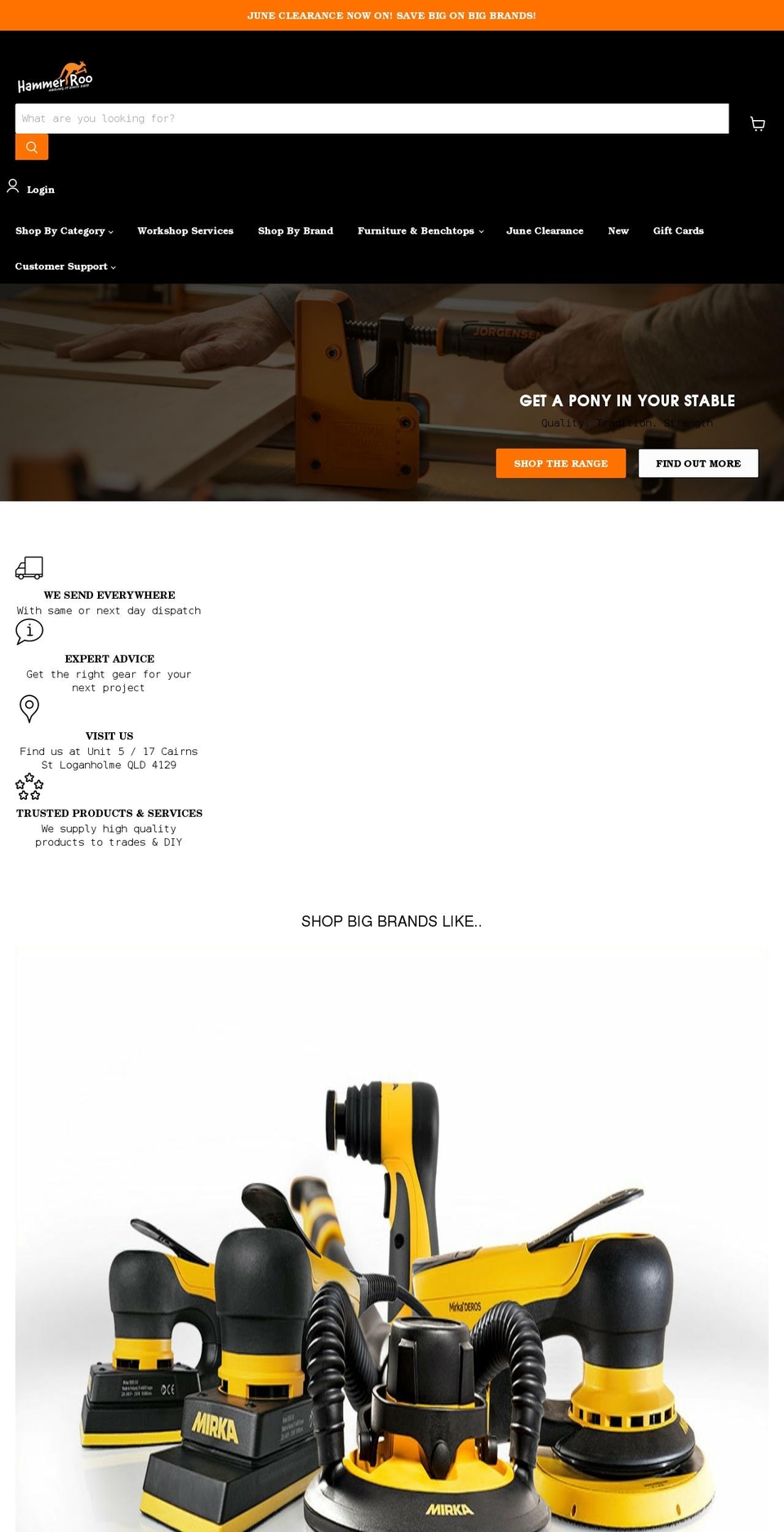 hammerroo.com.au shopify website screenshot