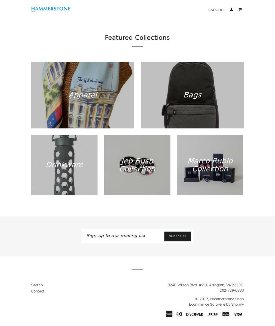 hammerstoneshop.com shopify website screenshot