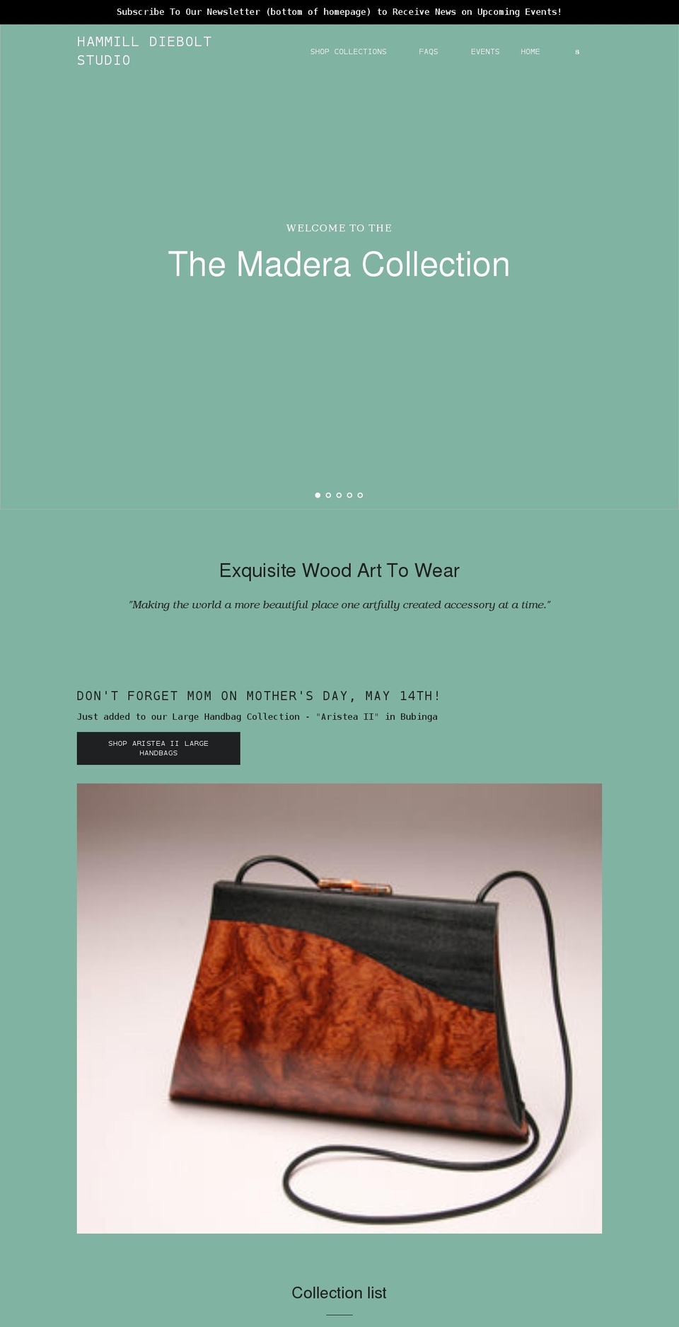hammilldiebolt.com shopify website screenshot