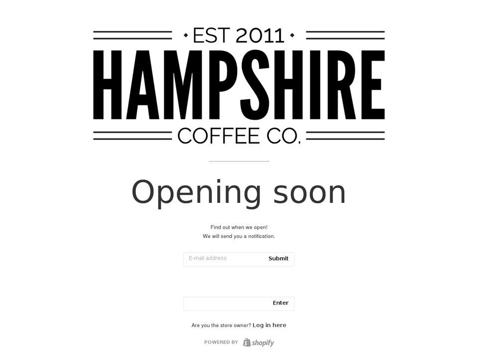 polaris Shopify theme site example hampshirecoffee.co