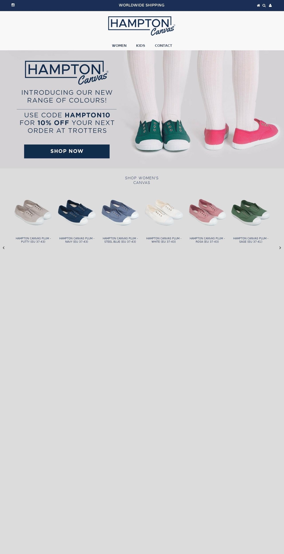 hamptonclassics.com — Shopify storefront screenshot