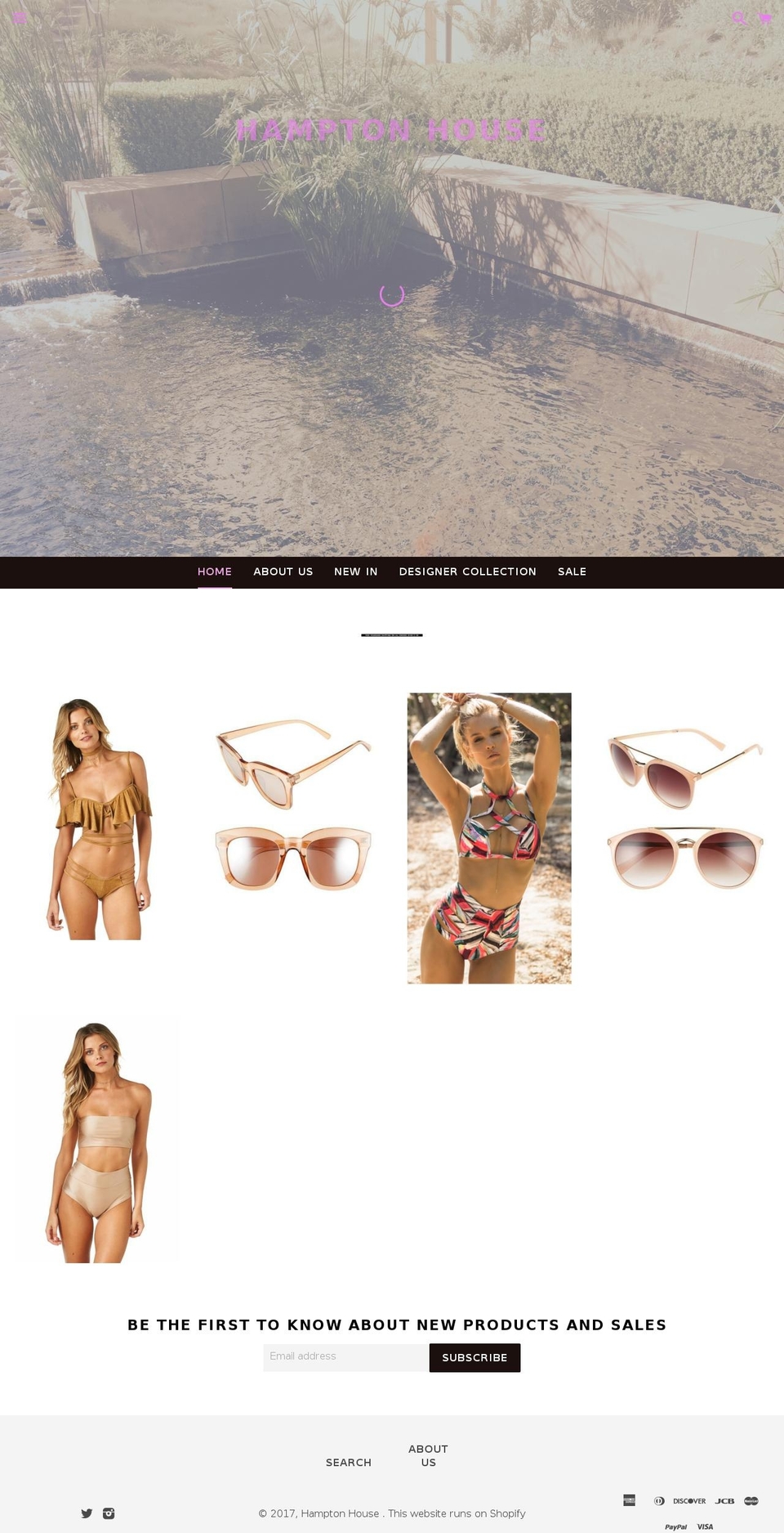 hamptonhouseswim.com shopify website screenshot