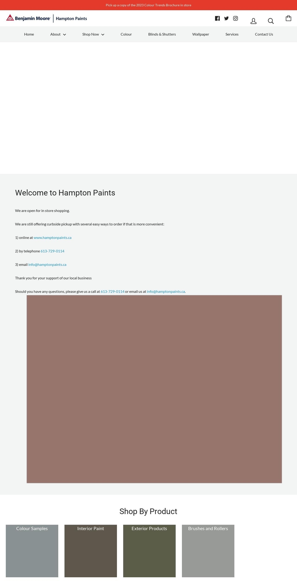 hamptonpaints.ca shopify website screenshot