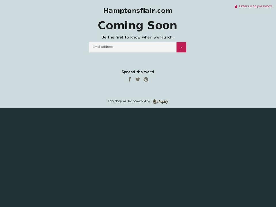 hamptonsflair.com — Shopify storefront screenshot