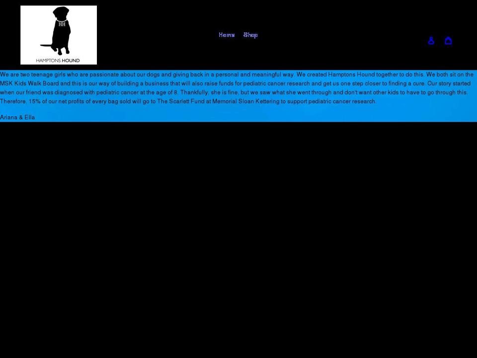 hamptonshound.com shopify website screenshot