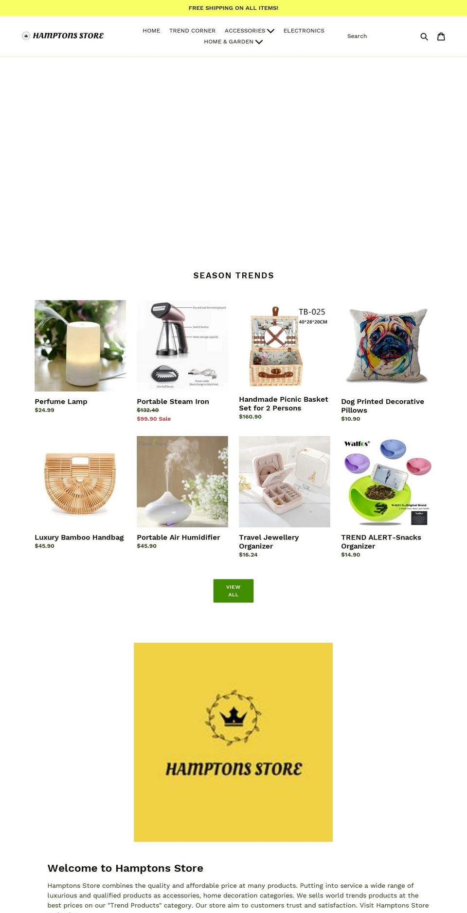 hamptonsstore.com — Shopify storefront screenshot