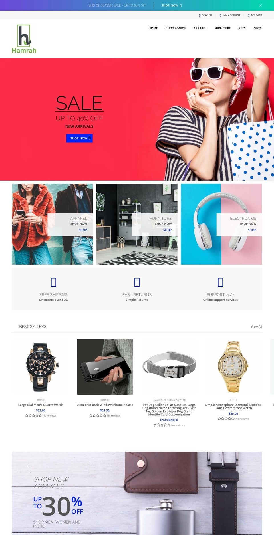 General store premier theme Shopify theme site example hamrahuae.com