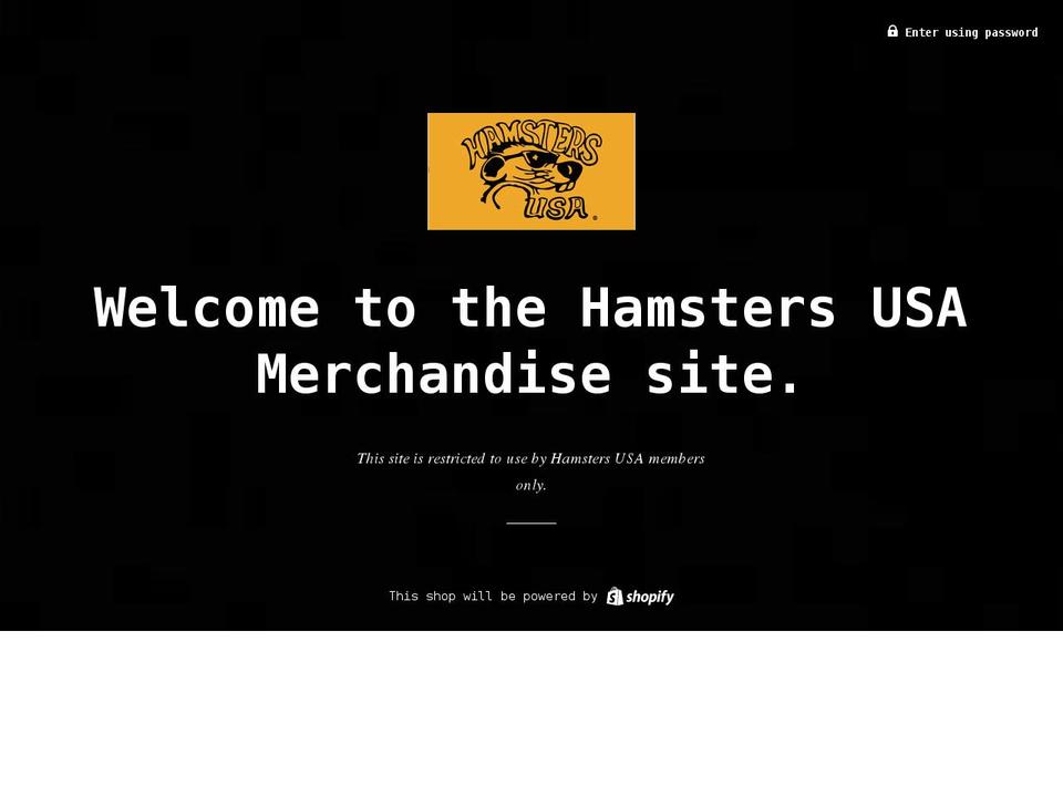 hamstersusa.net shopify website screenshot