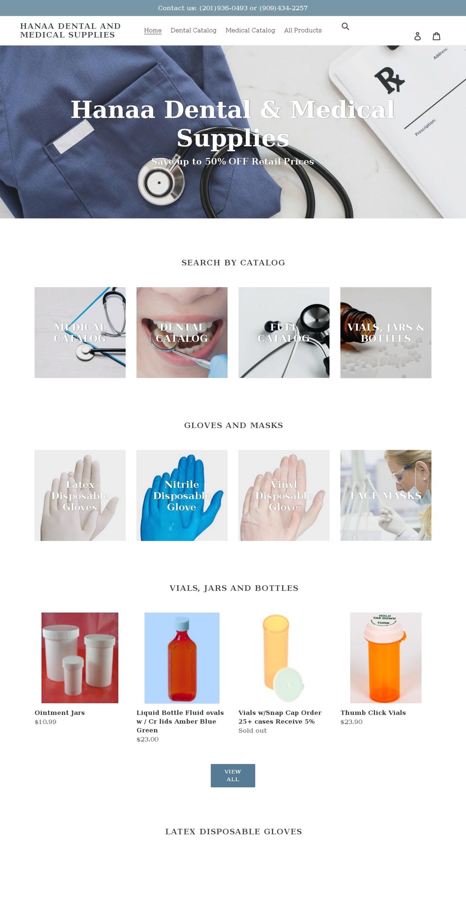 hanaamedicalsupplies.com shopify website screenshot
