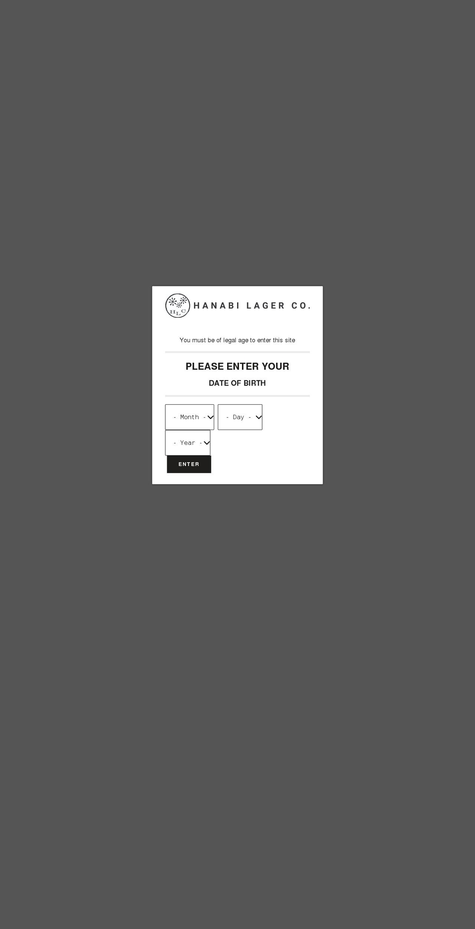 hanabilager.com shopify website screenshot