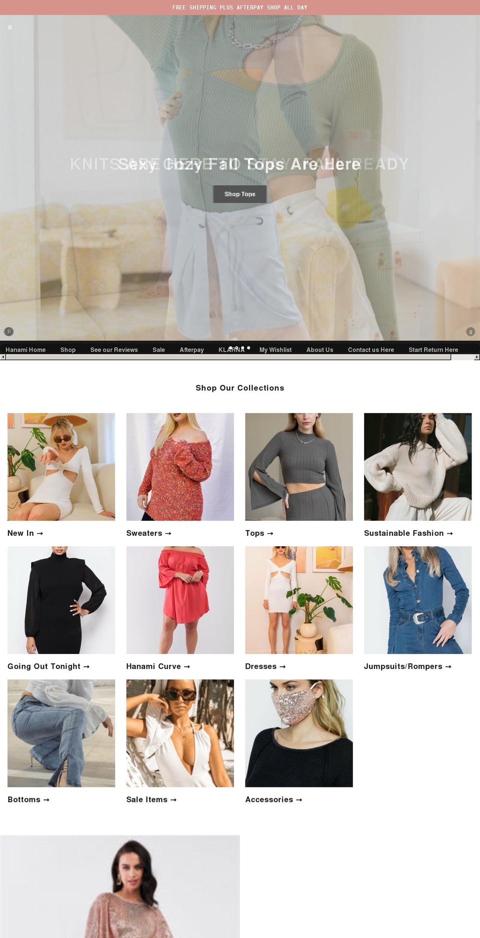 hanamilove.com shopify website screenshot