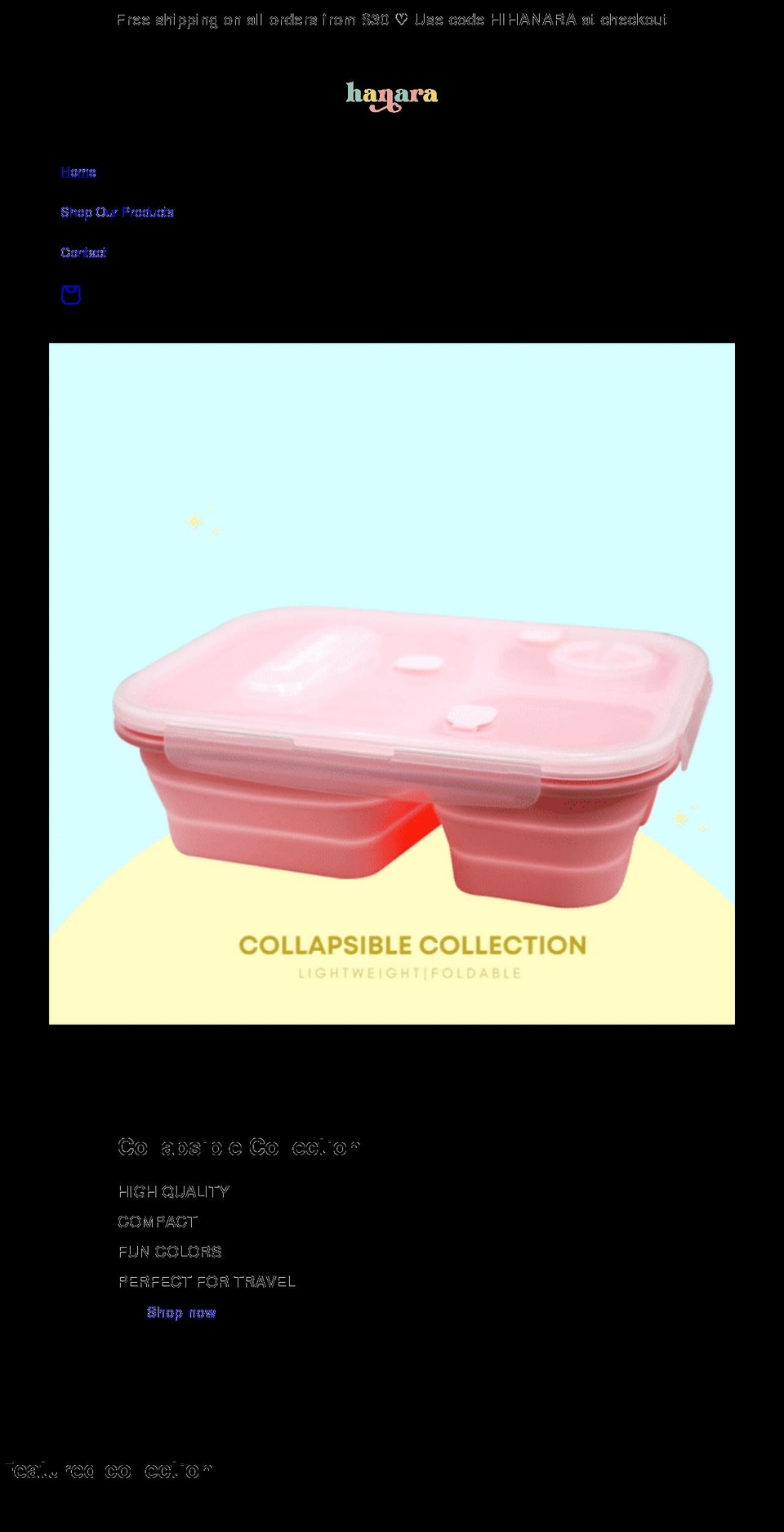 hanarausa.com shopify website screenshot